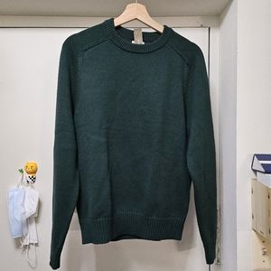 J. Crew Heritage cotton crewneck sweater - dark green - small